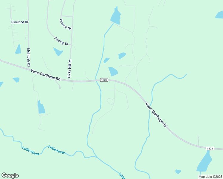 map of restaurants, bars, coffee shops, grocery stores, and more near 132 Sandy Oak Road in Carthage