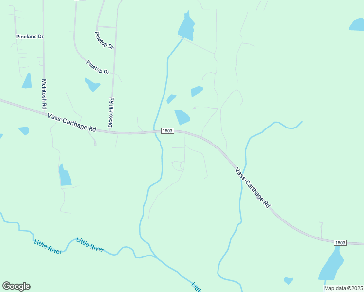 map of restaurants, bars, coffee shops, grocery stores, and more near 132 Sandy Oak Road in Carthage