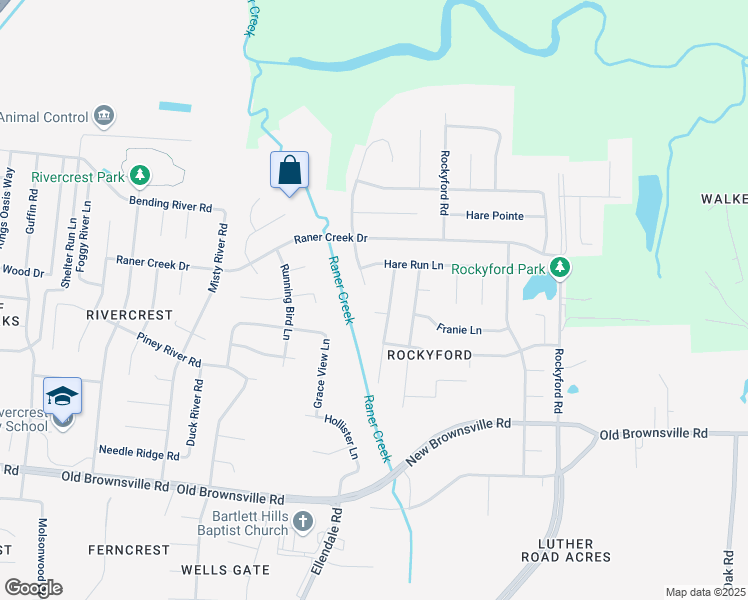 map of restaurants, bars, coffee shops, grocery stores, and more near 6662 Loosahatchie Cove in Arlington