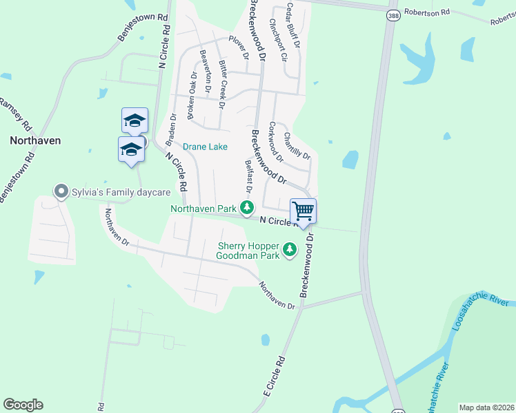 map of restaurants, bars, coffee shops, grocery stores, and more near 5041 Carterville Place in Memphis