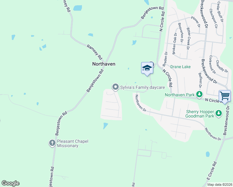 map of restaurants, bars, coffee shops, grocery stores, and more near 5032 French Bend Ln in Memphis