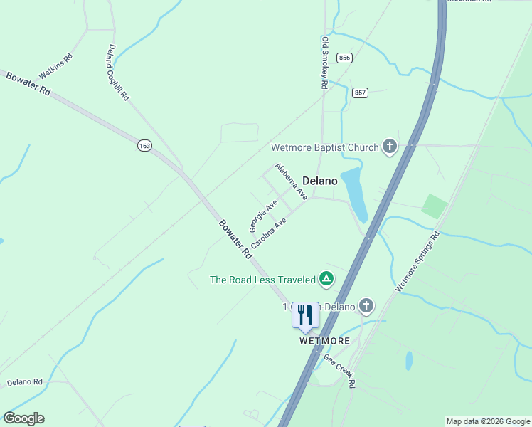 map of restaurants, bars, coffee shops, grocery stores, and more near 117 Arkansas Lane in Delano