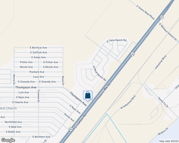 map of restaurants, bars, coffee shops, grocery stores, and more near 4839 North Blackhawk Drive in Kingman