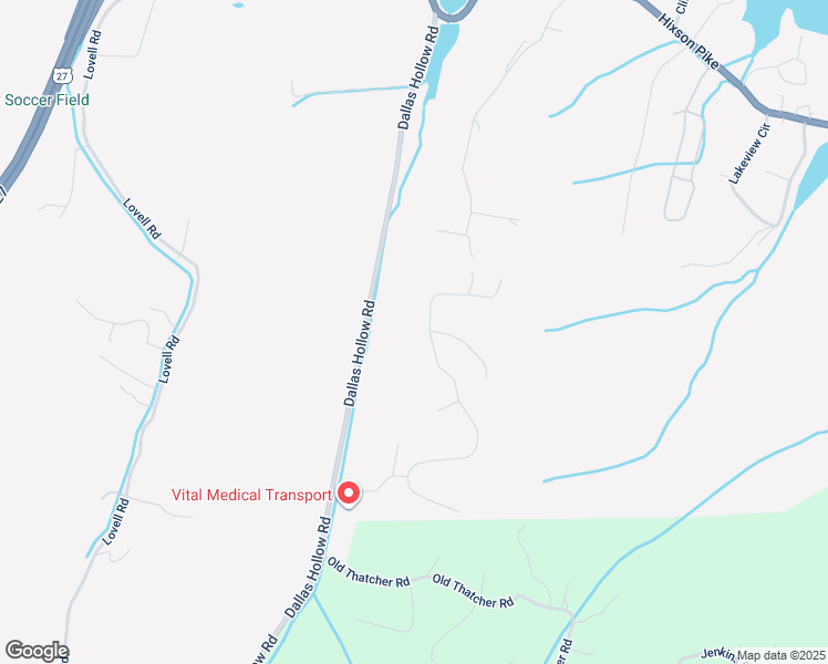 map of restaurants, bars, coffee shops, grocery stores, and more near 1043 Trojan Run Drive in Soddy-Daisy