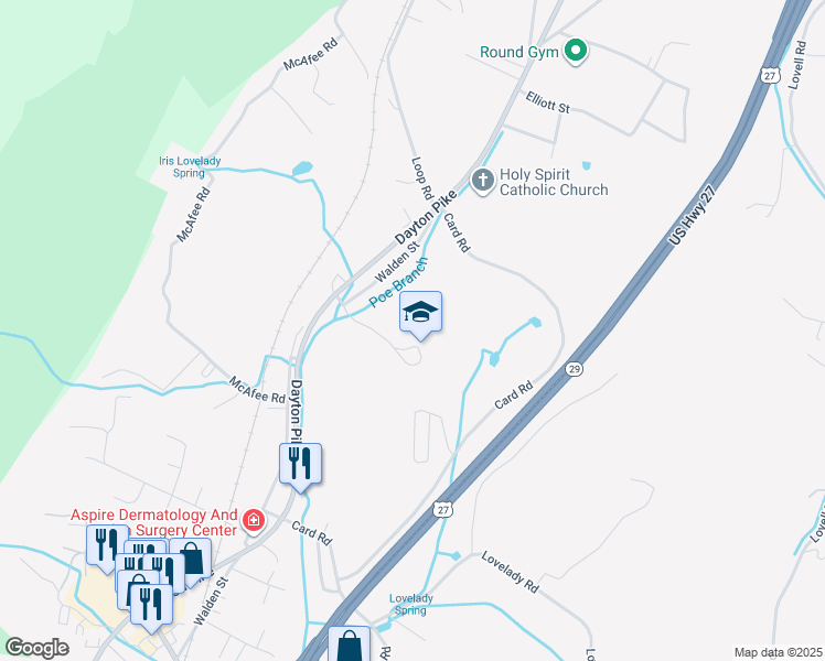 map of restaurants, bars, coffee shops, grocery stores, and more near 200 Turner Road in Soddy-Daisy