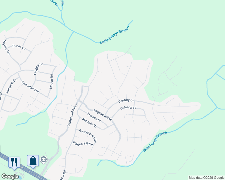 map of restaurants, bars, coffee shops, grocery stores, and more near 56 Marchmont Place in Cameron