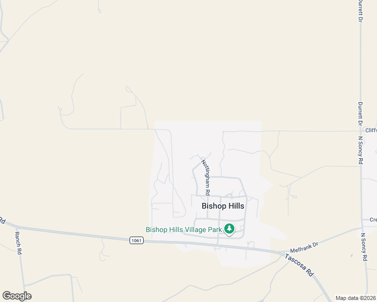 map of restaurants, bars, coffee shops, grocery stores, and more near 19 Nottingham Road in Amarillo