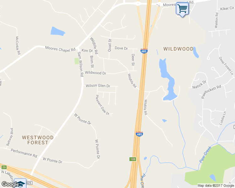 map of restaurants, bars, coffee shops, grocery stores, and more near 7819 Euler Way in Charlotte