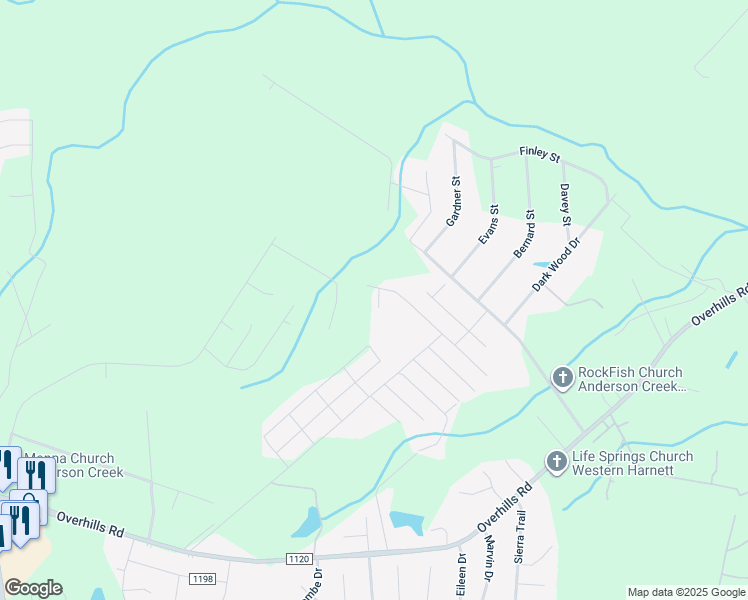 map of restaurants, bars, coffee shops, grocery stores, and more near 28 Betty Street in Spring Lake