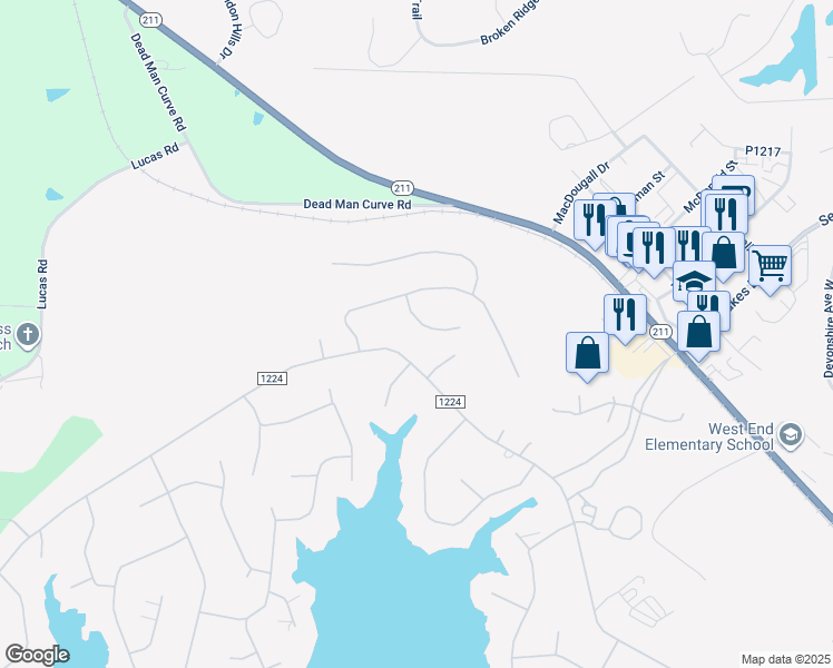 map of restaurants, bars, coffee shops, grocery stores, and more near in Vass