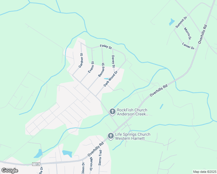 map of restaurants, bars, coffee shops, grocery stores, and more near Siggi Way in Anderson Creek