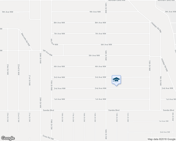 map of restaurants, bars, coffee shops, grocery stores, and more near 1510 4th Avenue Northwest in Rio Rancho