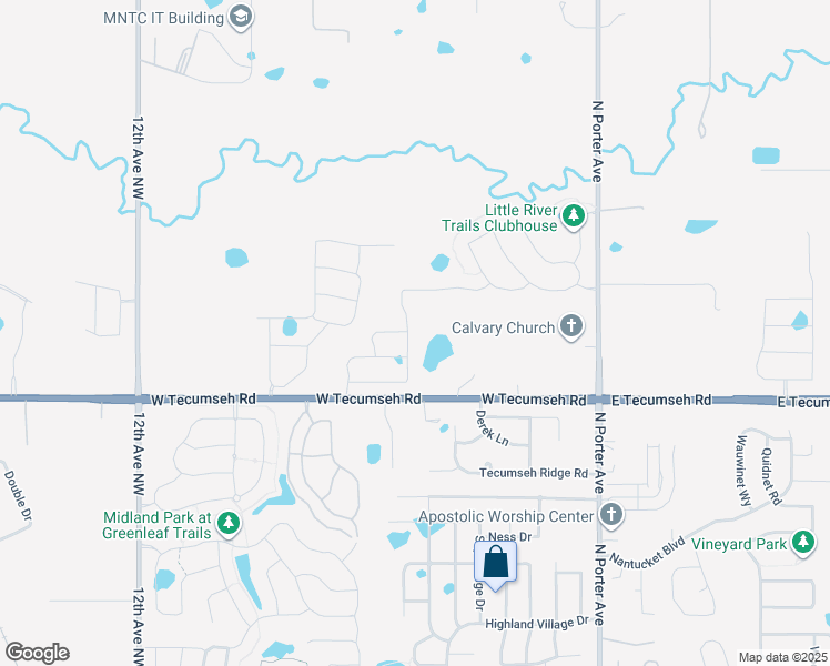 map of restaurants, bars, coffee shops, grocery stores, and more near 3715 Timberbrook Drive in Norman