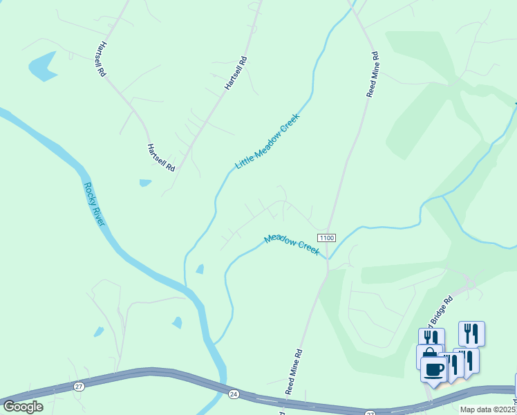 map of restaurants, bars, coffee shops, grocery stores, and more near 6301 Waters Edge Drive in Midland