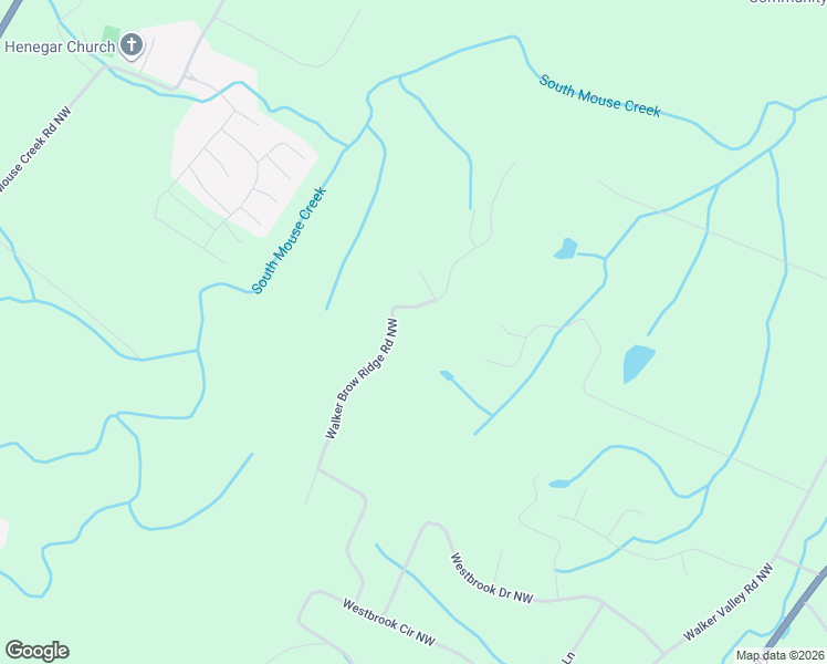 map of restaurants, bars, coffee shops, grocery stores, and more near 318 Walker Brow Ridge Rd NW in Cleveland