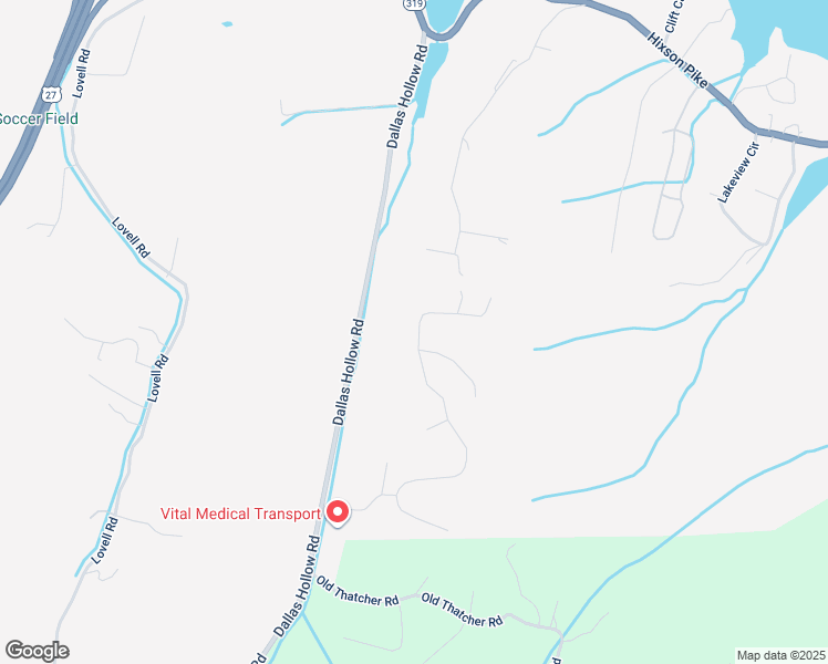 map of restaurants, bars, coffee shops, grocery stores, and more near 1047 Trojan Run Drive in Soddy-Daisy