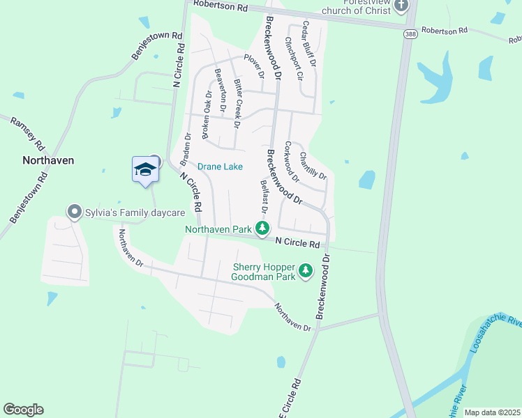 map of restaurants, bars, coffee shops, grocery stores, and more near 5067 Belfast Drive in Memphis