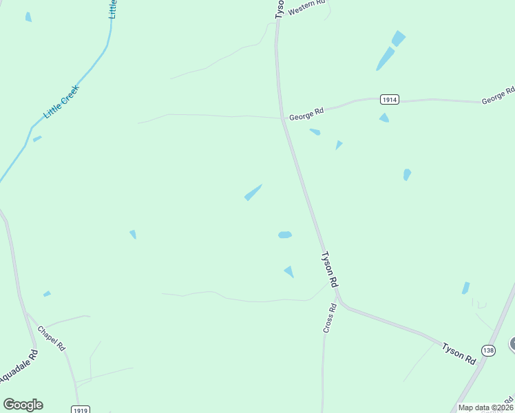 map of restaurants, bars, coffee shops, grocery stores, and more near 16499 Tyson Road in Albemarle