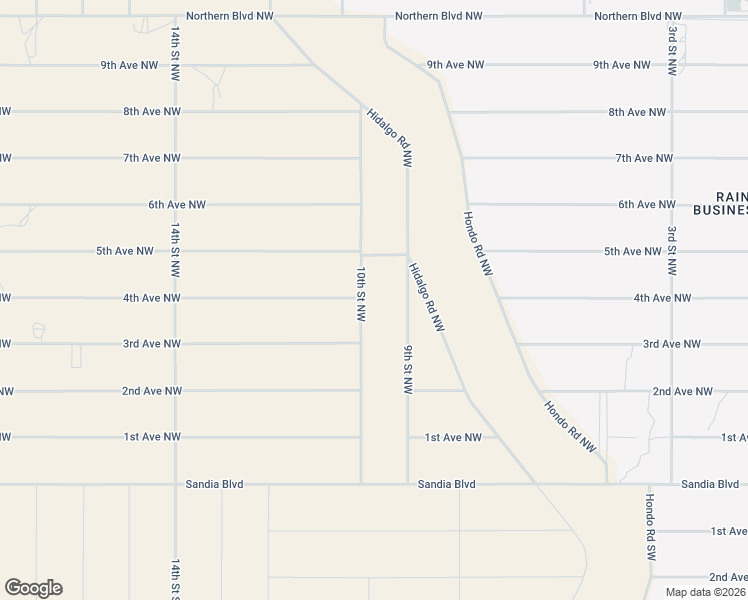 map of restaurants, bars, coffee shops, grocery stores, and more near 316 10th Street Northwest in Rio Rancho