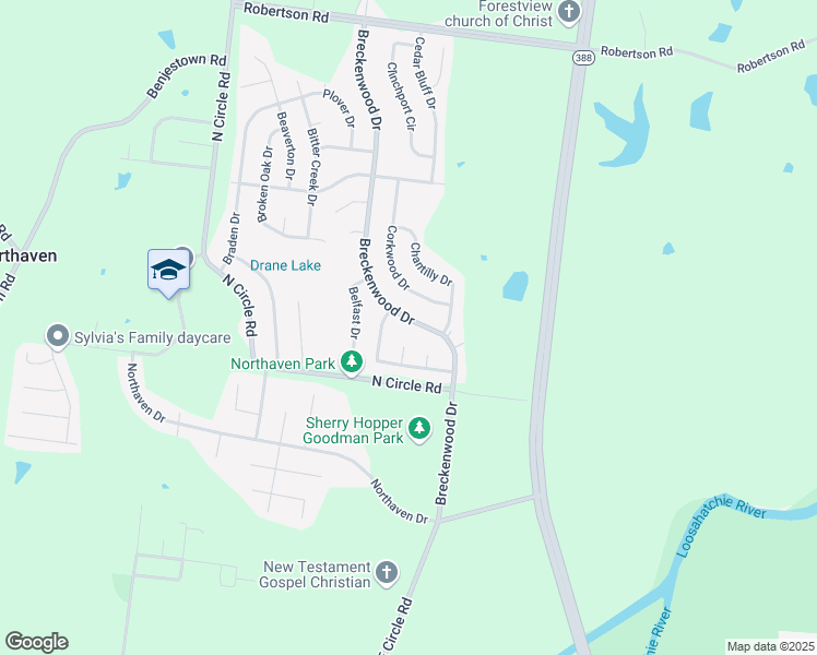 map of restaurants, bars, coffee shops, grocery stores, and more near 5087 Breckenwood Drive in Memphis
