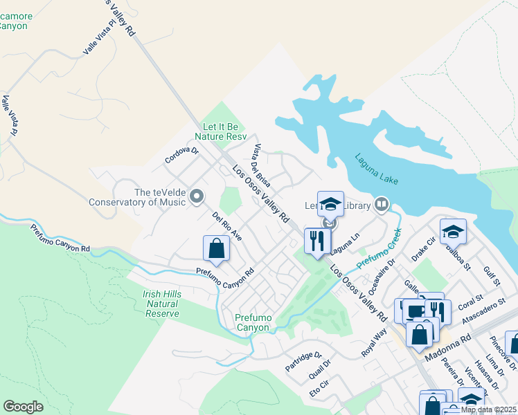 map of restaurants, bars, coffee shops, grocery stores, and more near 1490 Descanso Street in San Luis Obispo
