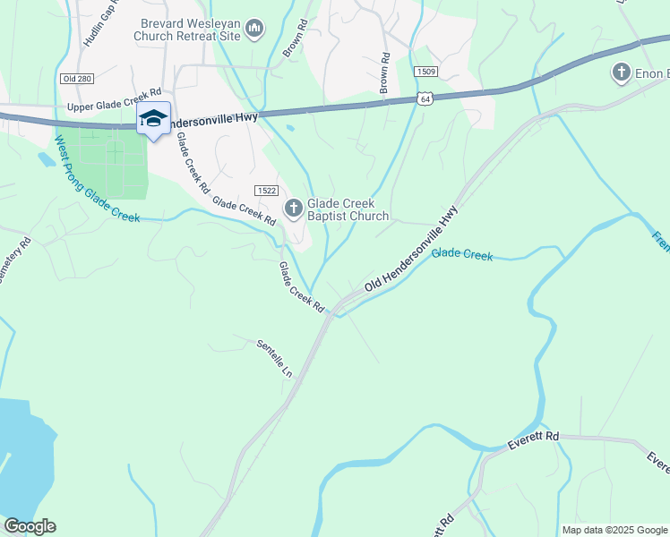map of restaurants, bars, coffee shops, grocery stores, and more near 70 Creek Drive in Transylvania County