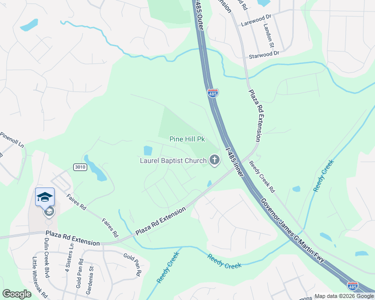 map of restaurants, bars, coffee shops, grocery stores, and more near 9131 North Pine Hill Lane in Charlotte
