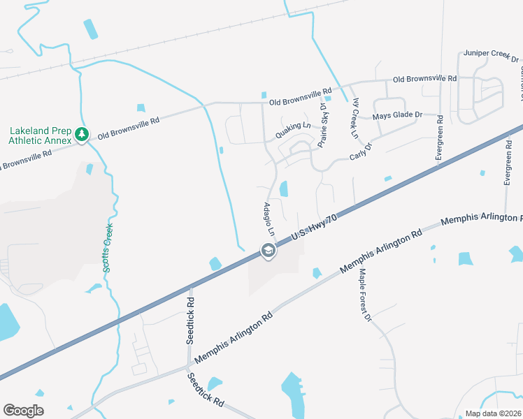 map of restaurants, bars, coffee shops, grocery stores, and more near 5087 Adagio Lane in Memphis