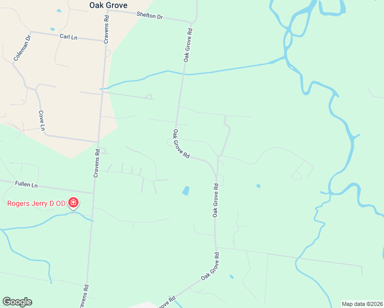 map of restaurants, bars, coffee shops, grocery stores, and more near 1490 Oak Grove Road in Savannah