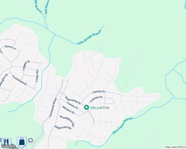 map of restaurants, bars, coffee shops, grocery stores, and more near 301 Pittfield Run in Lillington