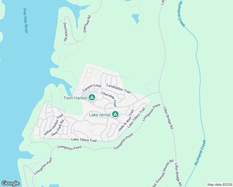 map of restaurants, bars, coffee shops, grocery stores, and more near 135 Landlubber Trail in Mount Gilead