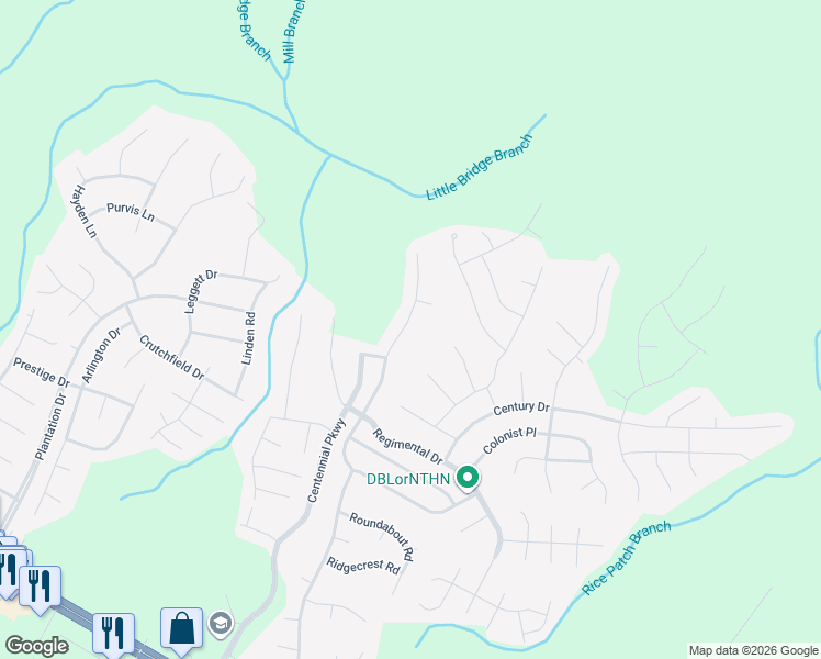 map of restaurants, bars, coffee shops, grocery stores, and more near 224 Watchmen Lane in Cameron