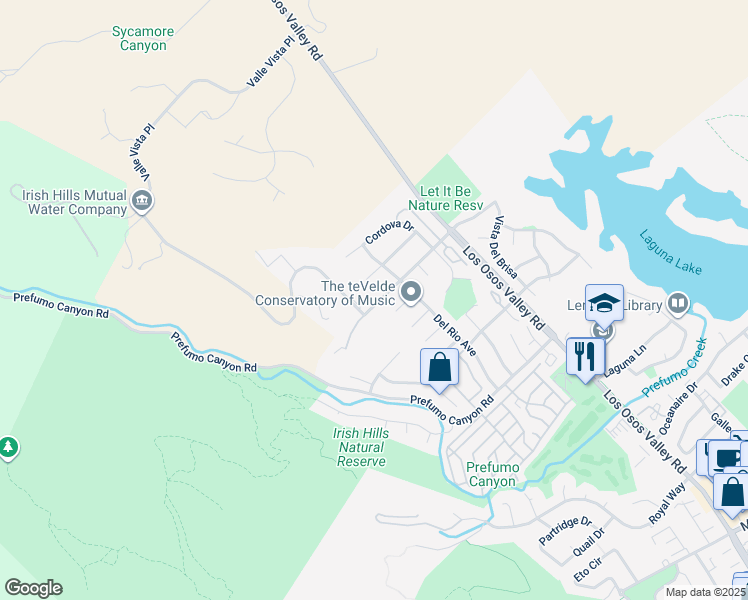 map of restaurants, bars, coffee shops, grocery stores, and more near 1789 Frambuesa Drive in San Luis Obispo