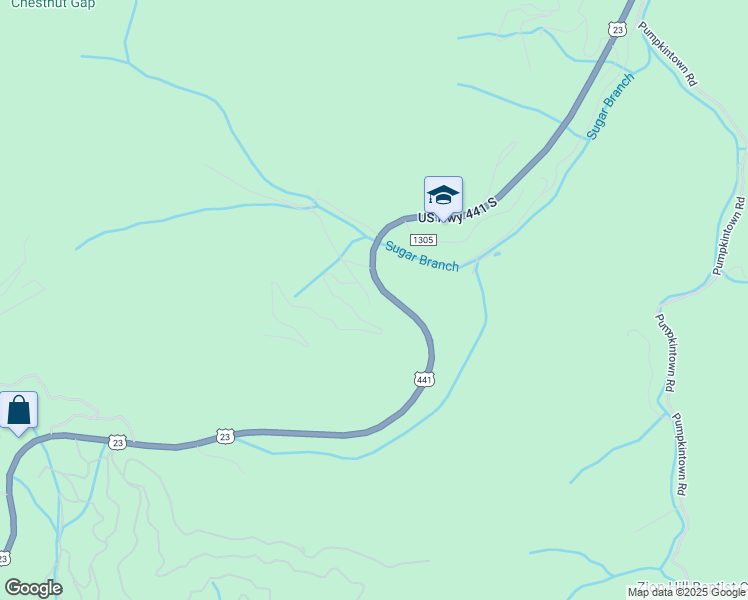 map of restaurants, bars, coffee shops, grocery stores, and more near 175 Redlands Place in Sylva