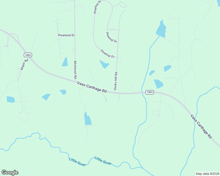 map of restaurants, bars, coffee shops, grocery stores, and more near 4665-4717 Vass-Carthage Road in Carthage