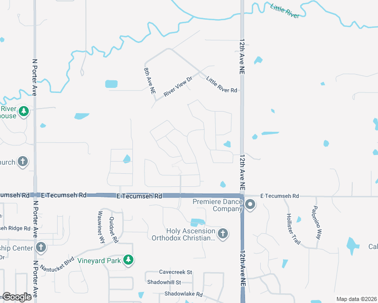 map of restaurants, bars, coffee shops, grocery stores, and more near 3824 Kings Canyon Road in Norman