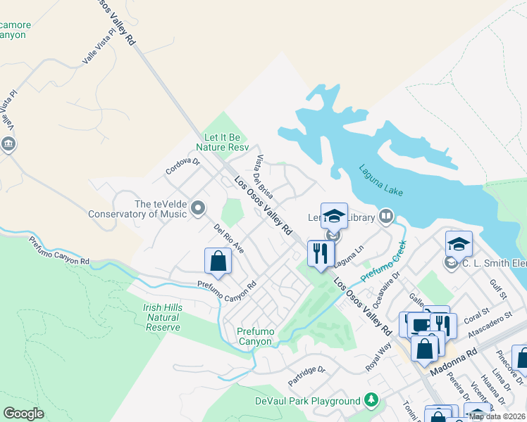 map of restaurants, bars, coffee shops, grocery stores, and more near 1490 Descanso Street in San Luis Obispo