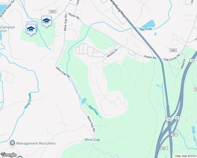 map of restaurants, bars, coffee shops, grocery stores, and more near 4 Coriander Court in Flat Rock