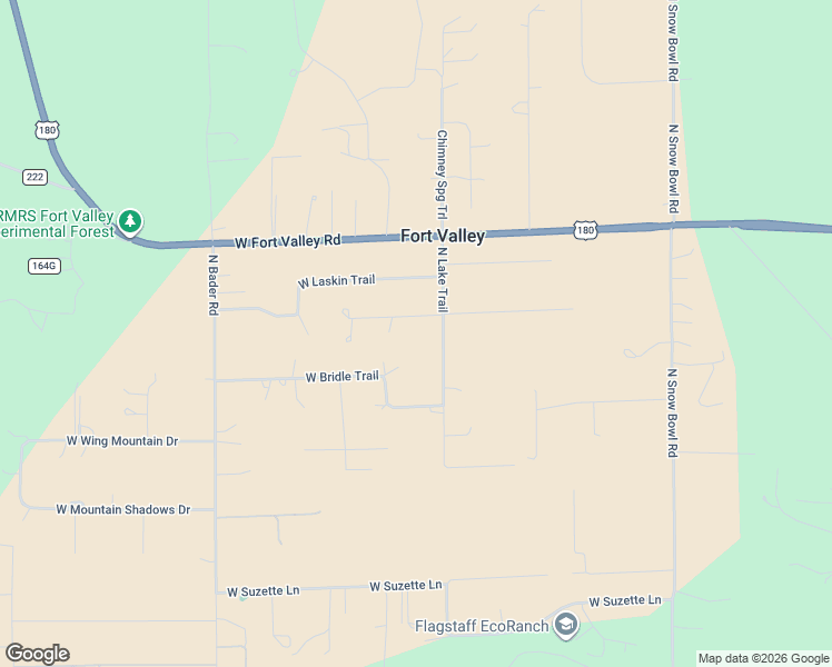 map of restaurants, bars, coffee shops, grocery stores, and more near 7289 West Dreamview Trail in Flagstaff