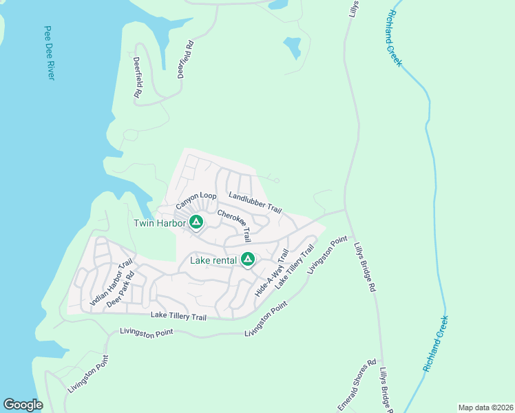 map of restaurants, bars, coffee shops, grocery stores, and more near 135 Landlubber Trail in Mount Gilead