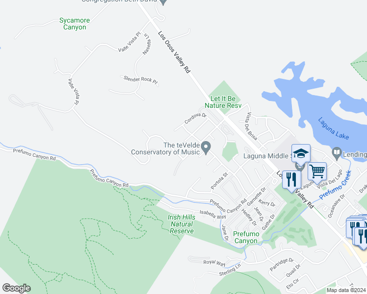 map of restaurants, bars, coffee shops, grocery stores, and more near 1789 Frambuesa Drive in San Luis Obispo