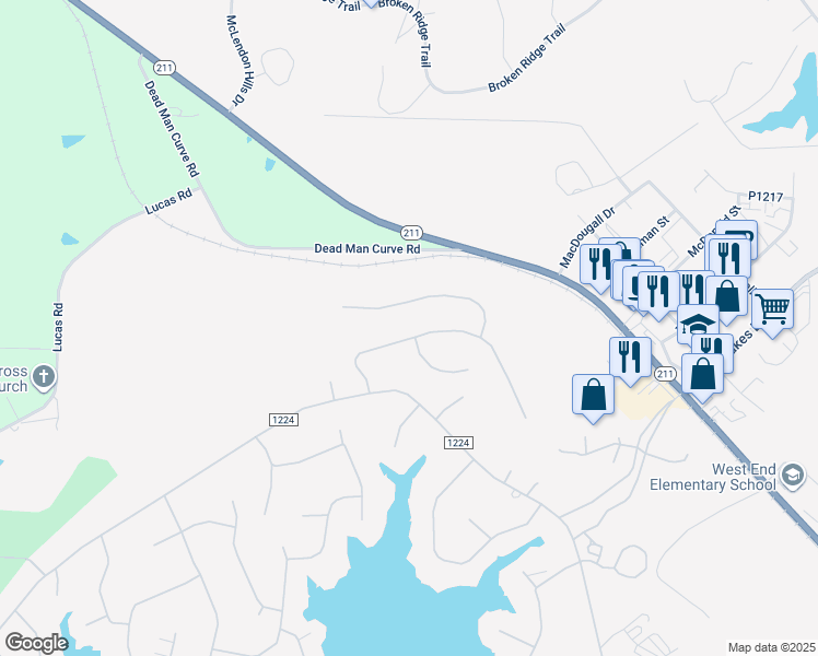 map of restaurants, bars, coffee shops, grocery stores, and more near in Vass