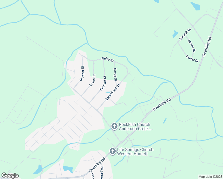 map of restaurants, bars, coffee shops, grocery stores, and more near 205 Dark Wood Drive in Spring Lake