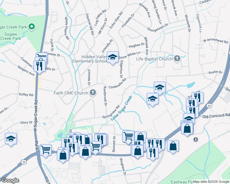 map of restaurants, bars, coffee shops, grocery stores, and more near 617 Coates Court in Charlotte