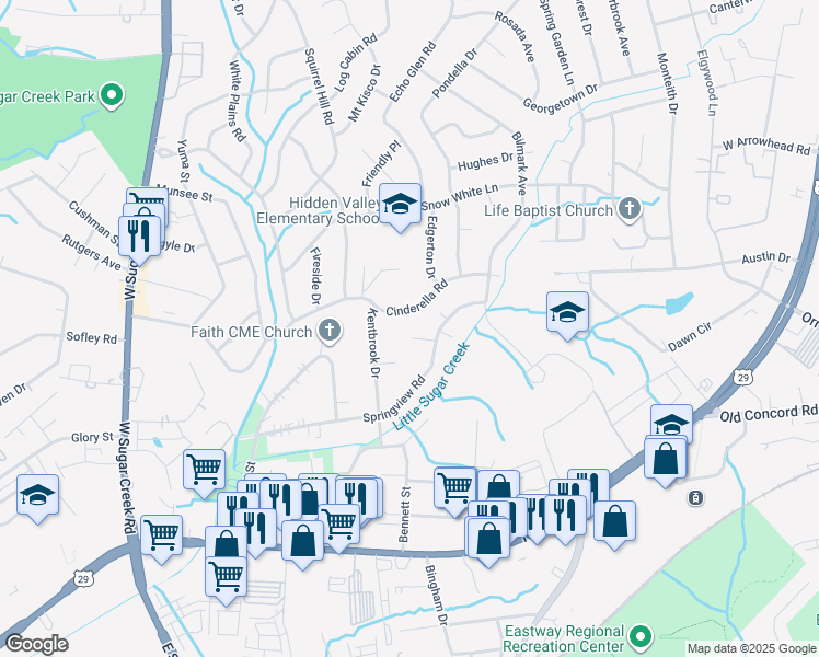 map of restaurants, bars, coffee shops, grocery stores, and more near 617 Coates Court in Charlotte