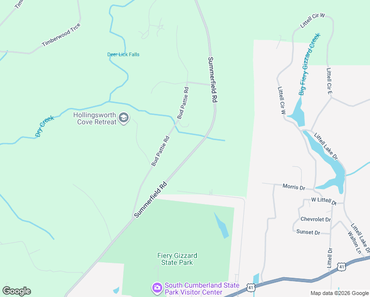 map of restaurants, bars, coffee shops, grocery stores, and more near 925 Summerfield Road in Monteagle