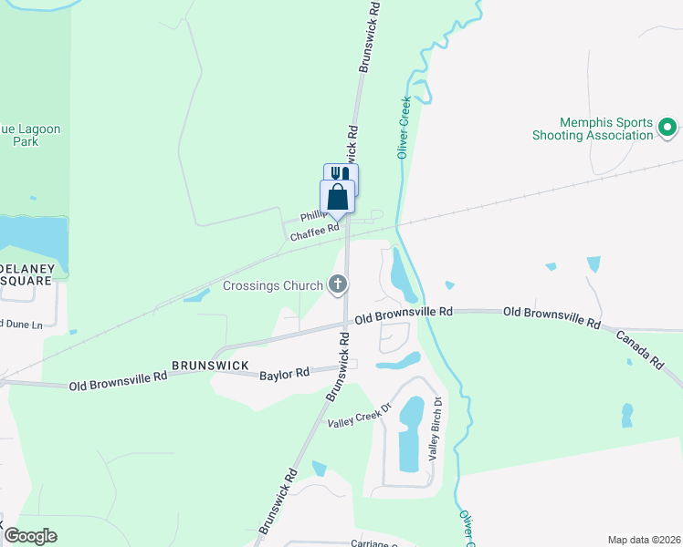 map of restaurants, bars, coffee shops, grocery stores, and more near 5093 Brunswick Road in Arlington