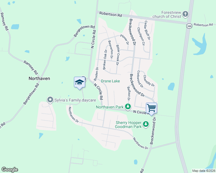 map of restaurants, bars, coffee shops, grocery stores, and more near 5139 Bowdoin Drive in Memphis