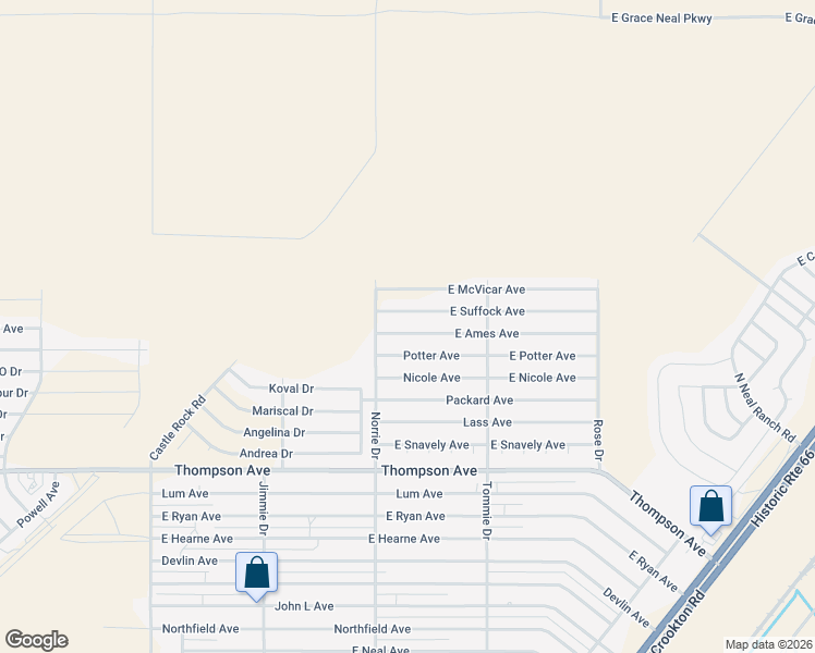 map of restaurants, bars, coffee shops, grocery stores, and more near 3791 E Suffock Ave in Kingman