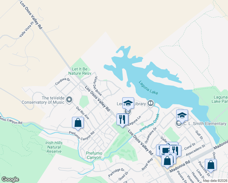 map of restaurants, bars, coffee shops, grocery stores, and more near 988 Vista Del Collados in San Luis Obispo